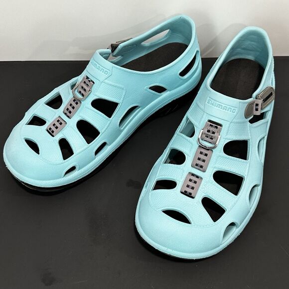 Shimano Evair Fishing Deck Shoes Men’s Size 12 Aqua Blue Water Boat Slip On EVA main image 8